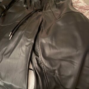 A New Day Black Faux Leather Trousers